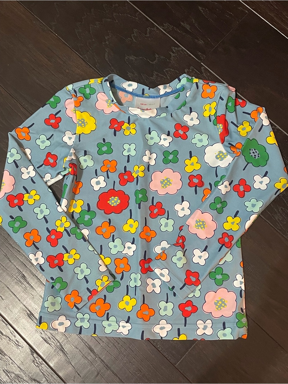 Hanna Andersson Kids Long Sleeve Floral rash guard - Blue Multi